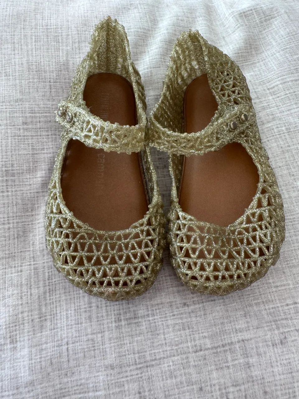 Mini Melissa sapatilha dourada  - Foto 2