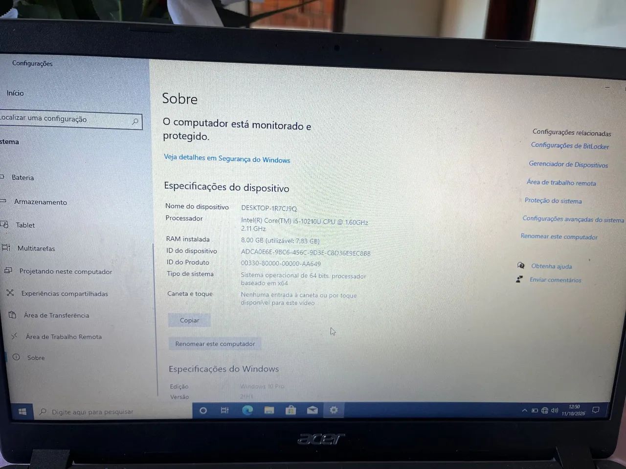? VENDO NOTEBOOK ACER - CORE i5 | 8 GB RAM | SSD - Foto 4