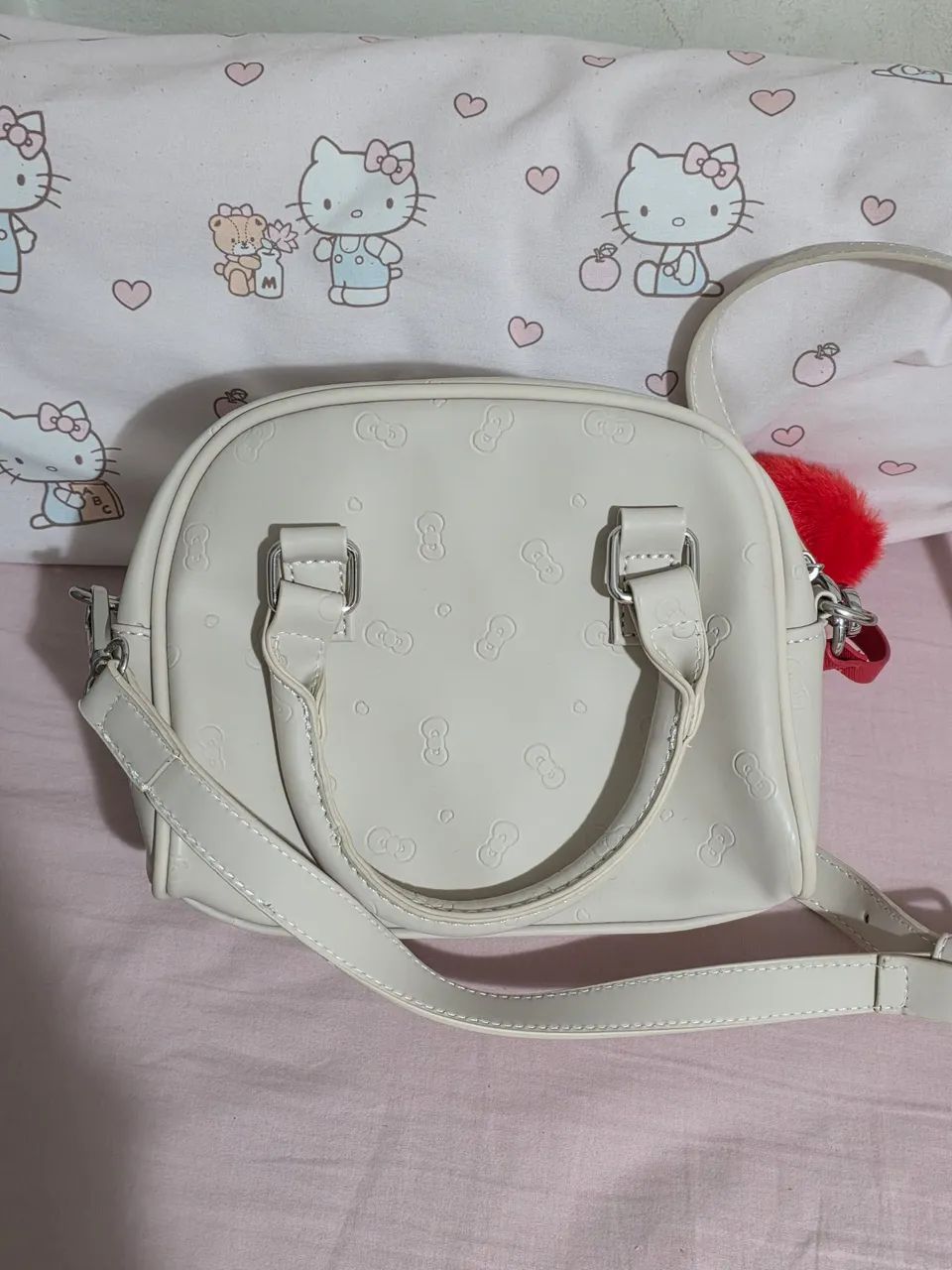 Bolsa Hello Kitty Sanrio branca fofa - Foto 2