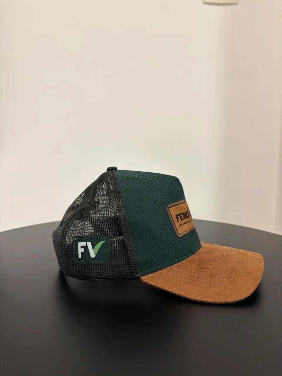 Boné Trucker Agro Feno Visual Verde - Ajustável - Muito Conservado