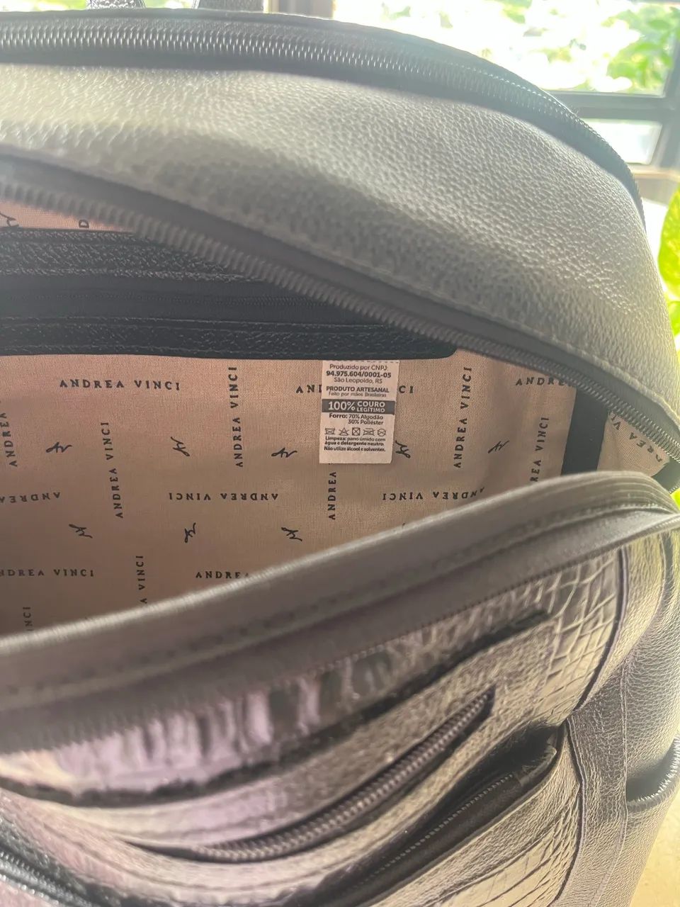 Mochila grande de couro legítimo  - Foto 2