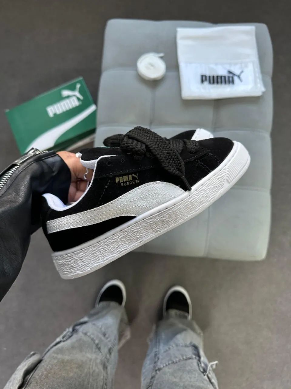 Tenis Puma Xl Preto Branco - Foto 3