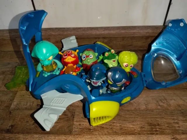 7 Bonecos Aliens com Nave Exogini - Foto 2