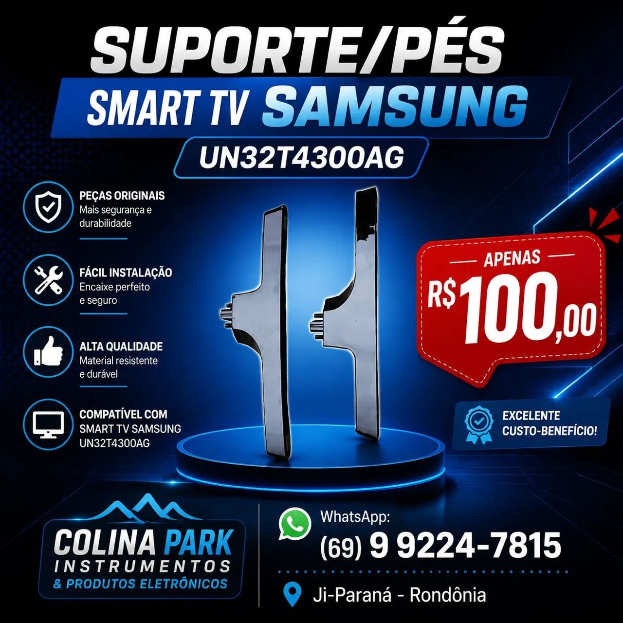 Suporte Pés Smart Tv 