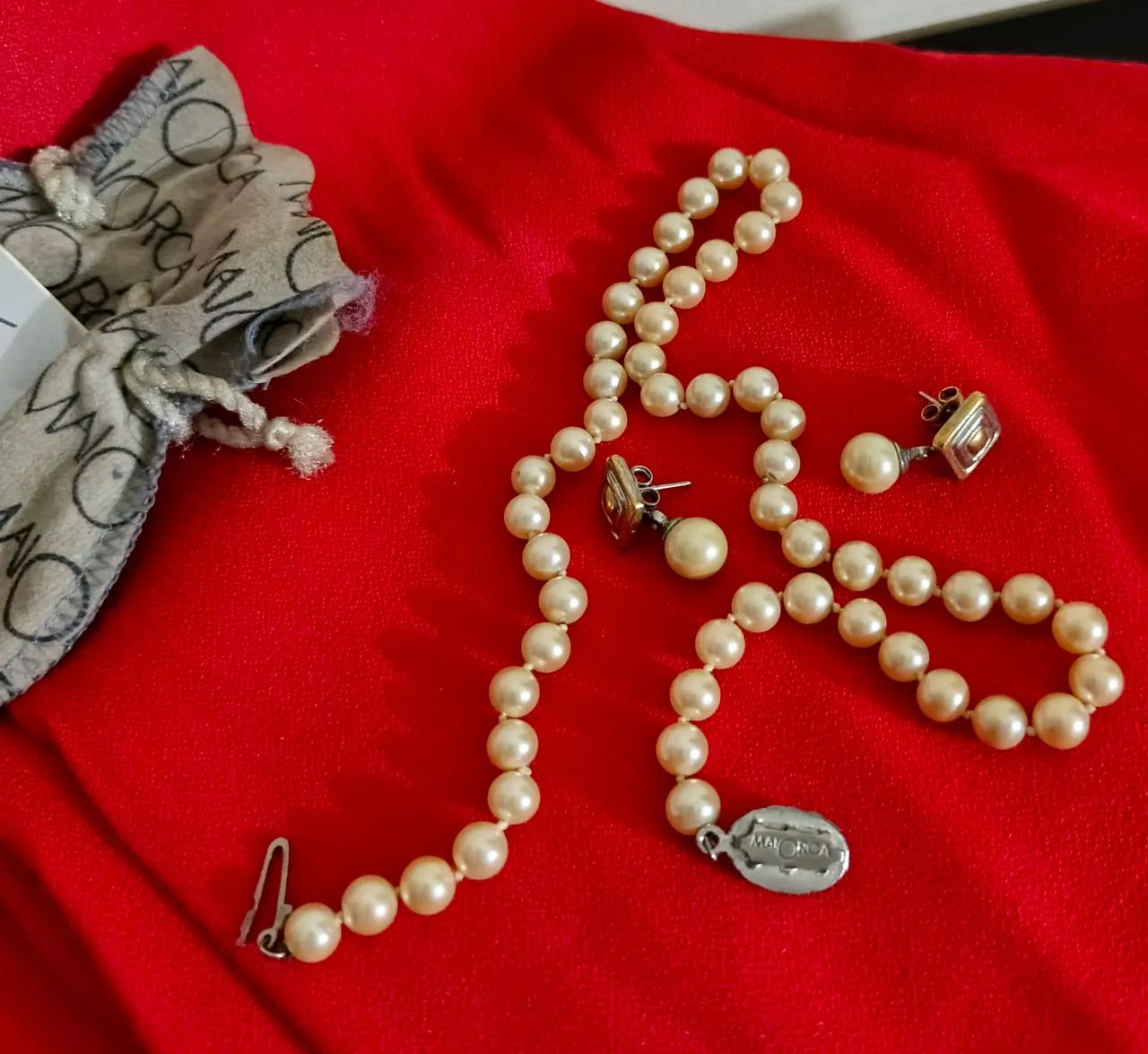 Conjunto de colar e brincos de pérolas Maiorca, pérola 5mm - Foto 4