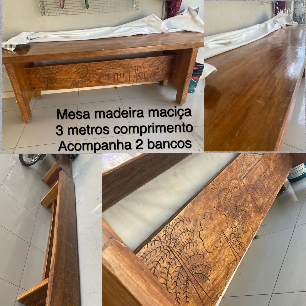 VENDE - MESA MADEIRA MACIÇA