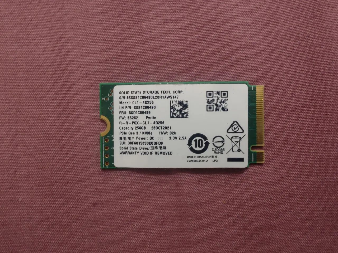 SSD nvme M.2 256gb