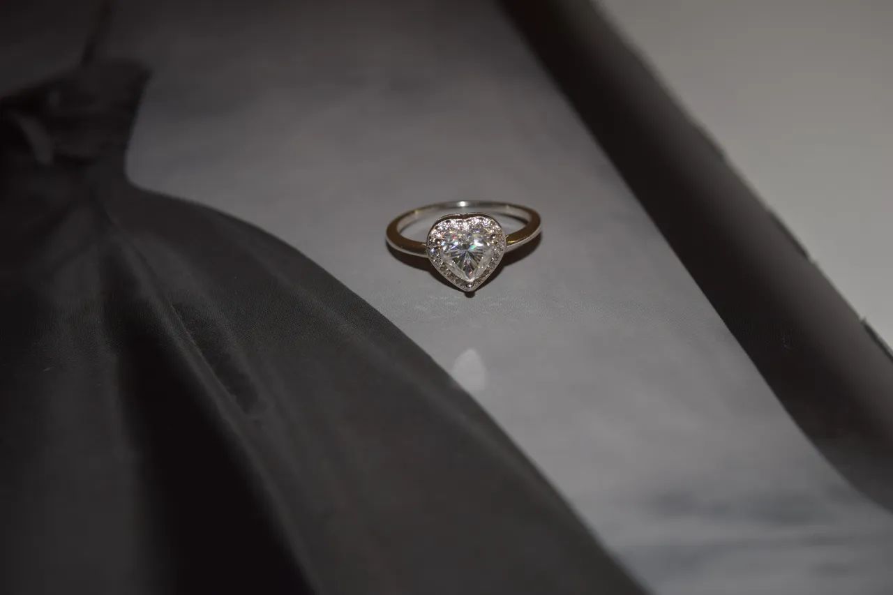 Anel prata 925 Pedra Moissanite