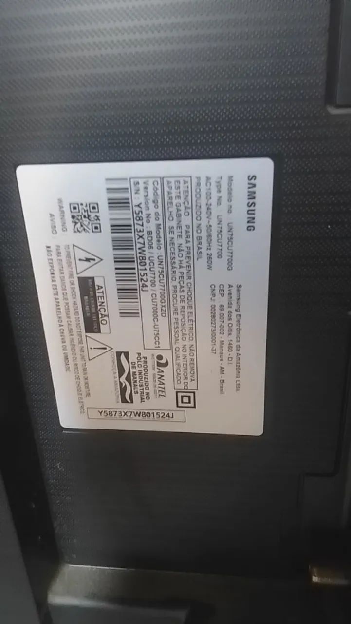 Tv 75 polegadas Samsung 