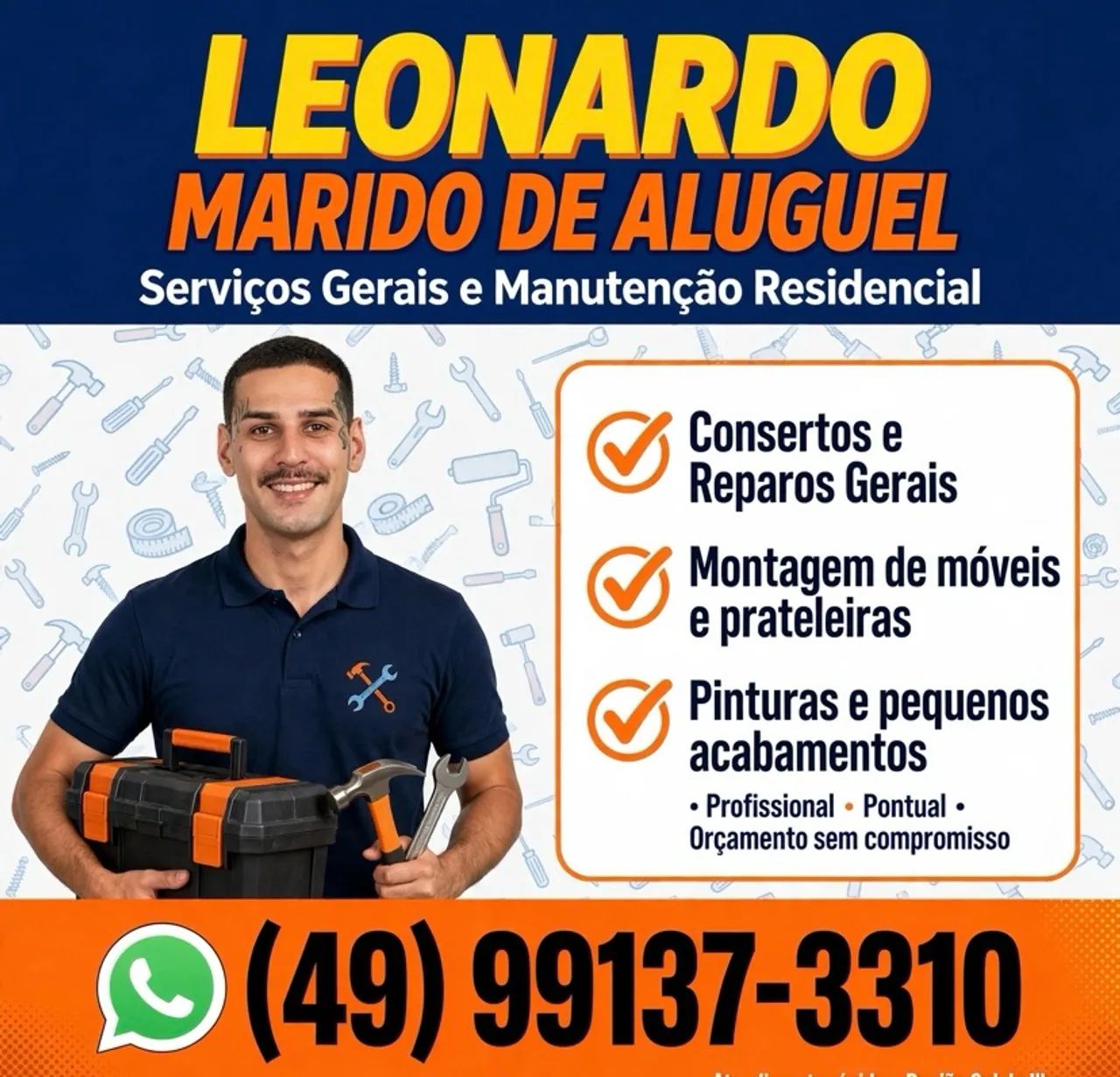 MARIDO DE ALUGUEL - PEQUENOS REPAROS E SERVIÇOS RESIDENCIAIS