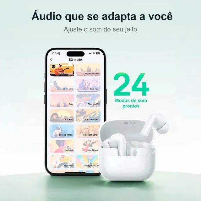 Fone Bluetooth Baseus EP10 NC - Branco - Foto 3