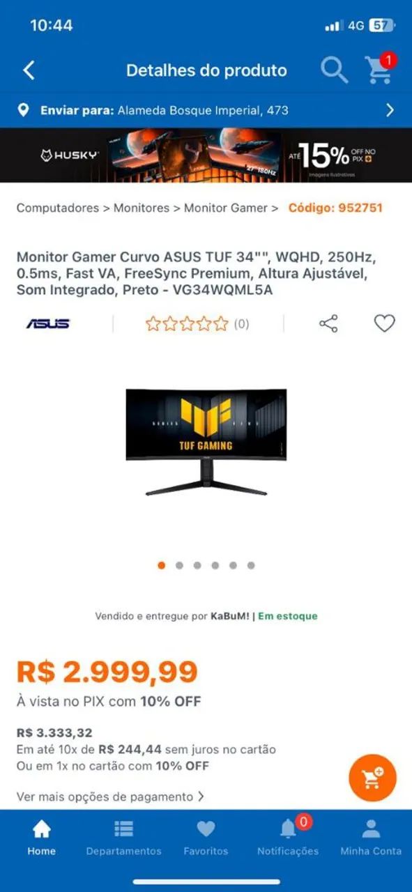 Monitor 34 Ultrawide Curvo 250Hz  - Foto 2