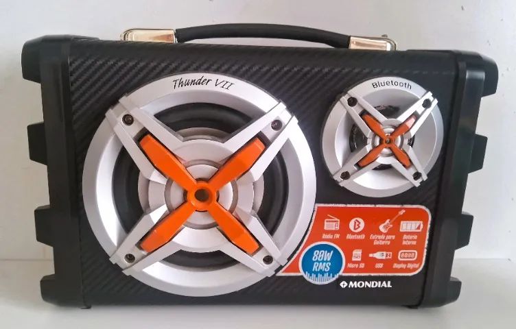 Caixa de Som Amplificada Bluetooth MP3 Com bateria 