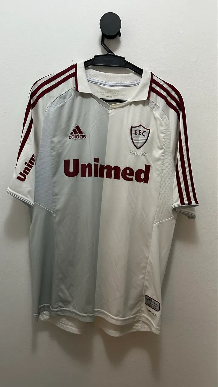Camisa Fluminense Adidas 2012 cinza e branca - M (RARIDADE)