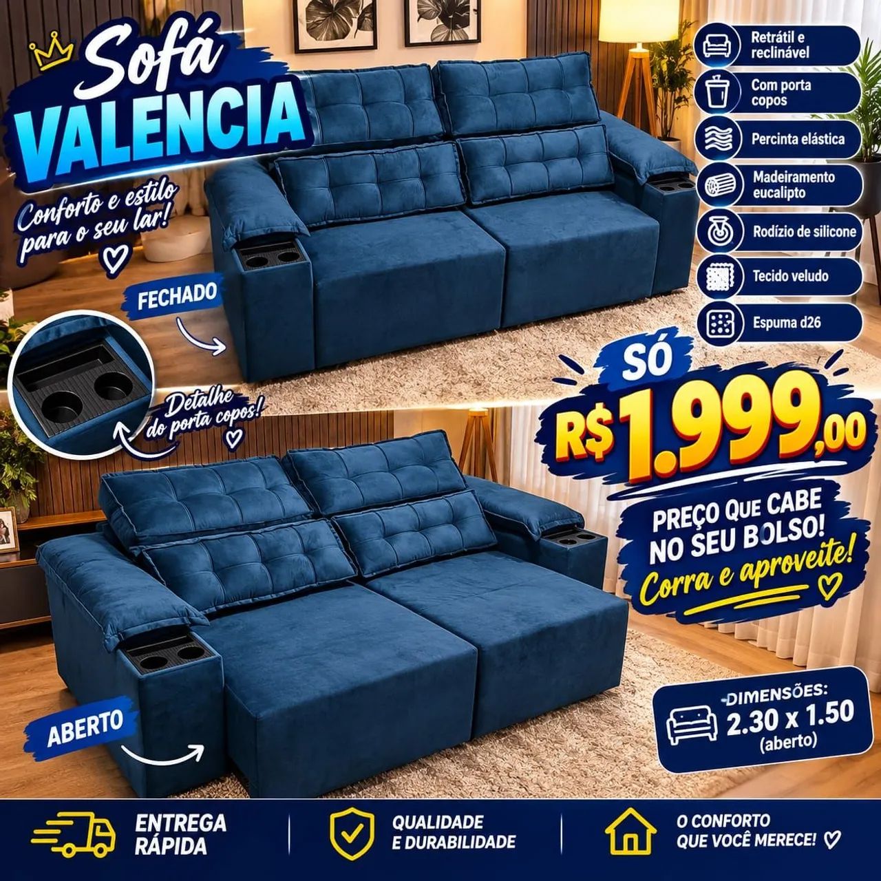 MOVEIS NOVOS A PRONTA ENTREGA ? ? ?  - Foto 4