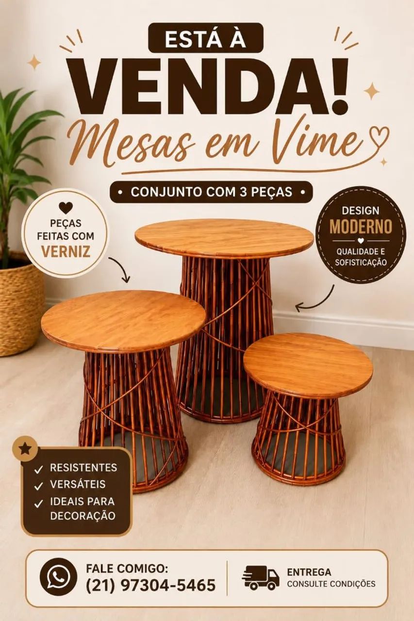 Mesas de Vime - Foto 2