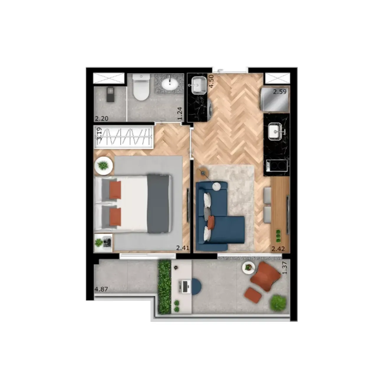 PLANTA 31m²