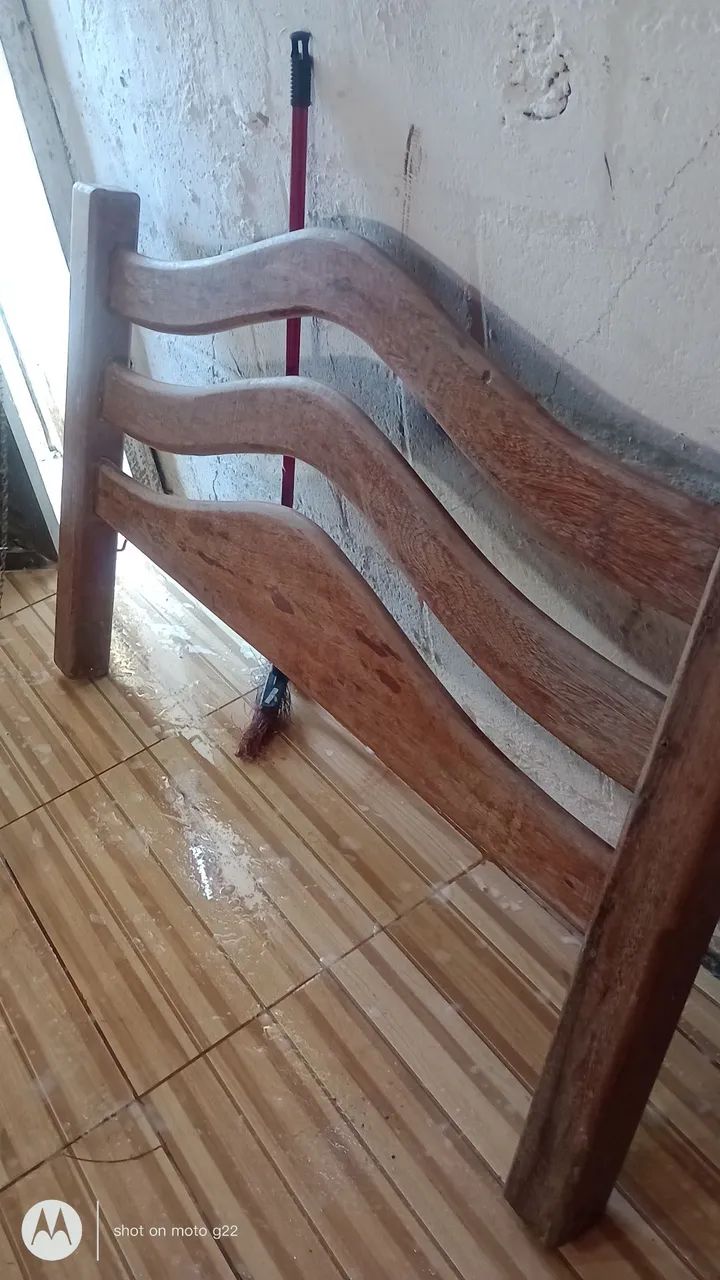 Cama de casal rustica madeira - Foto 2