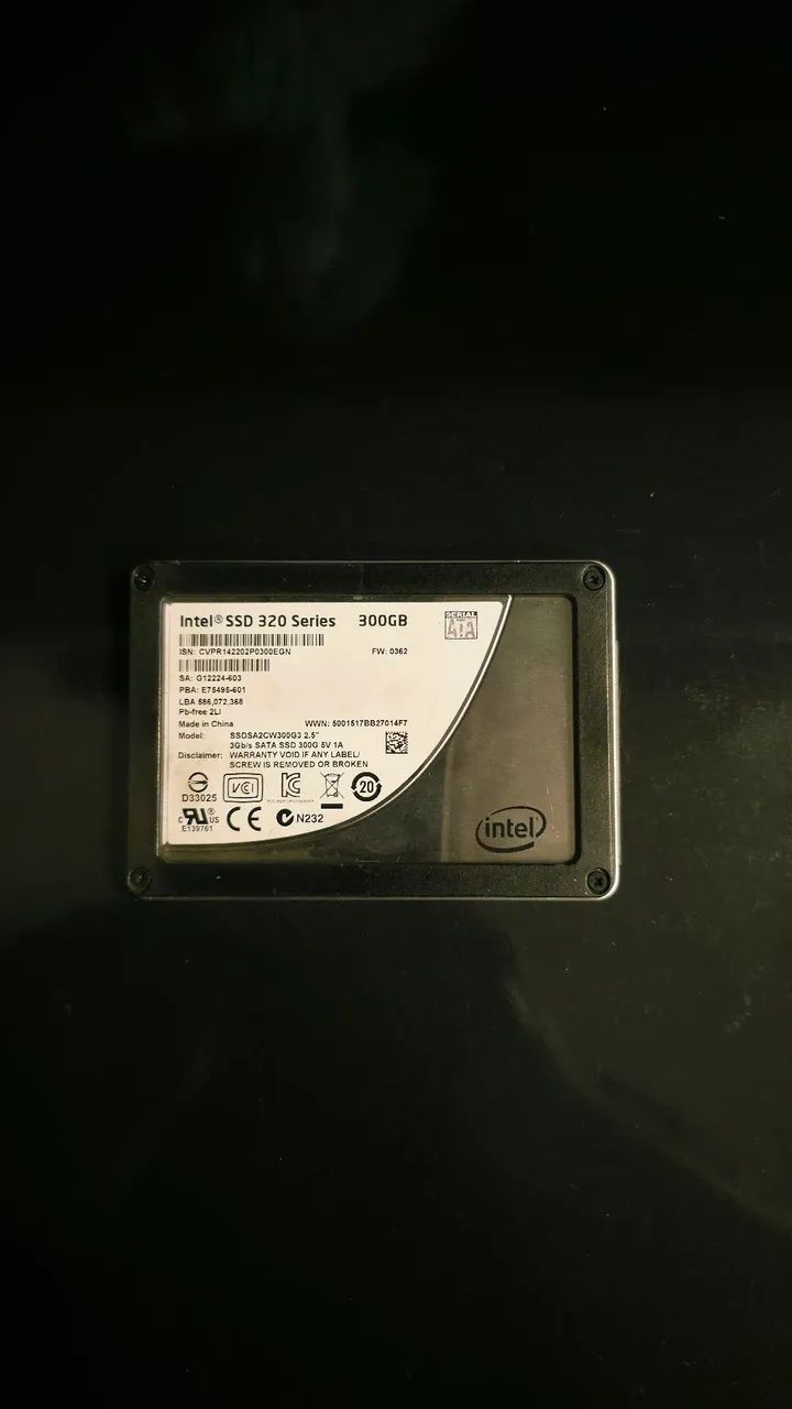 Ssd empresarial intel 320 300gb