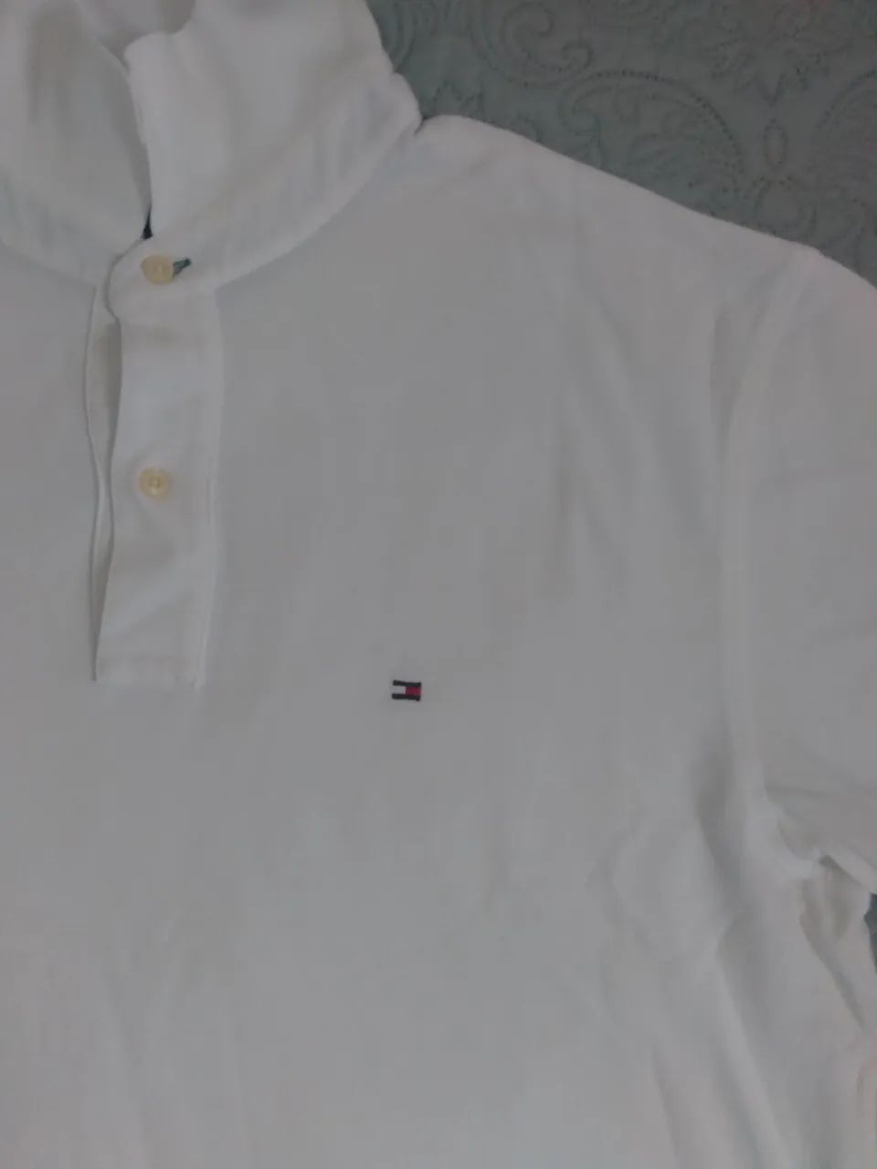 Polo Tommy Hilfiger branca GG  - Foto 3