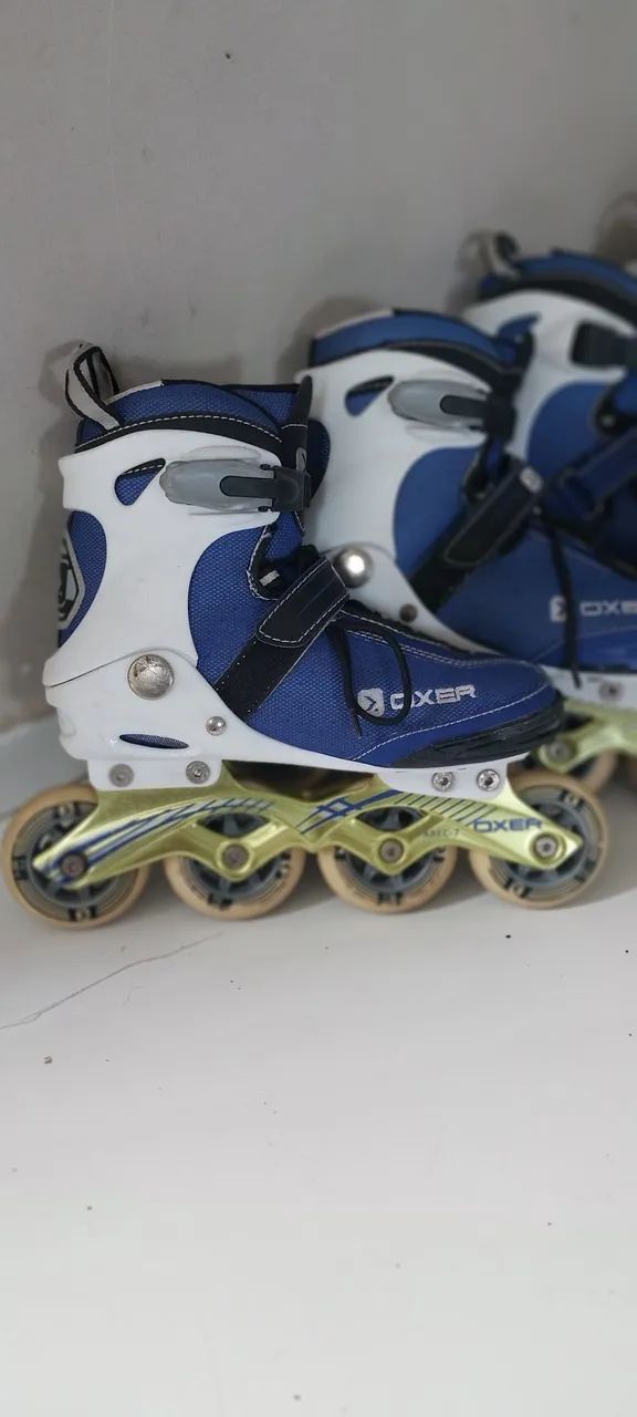 Patins oxer rolamento abec-7 diversão garantida para toda família. 