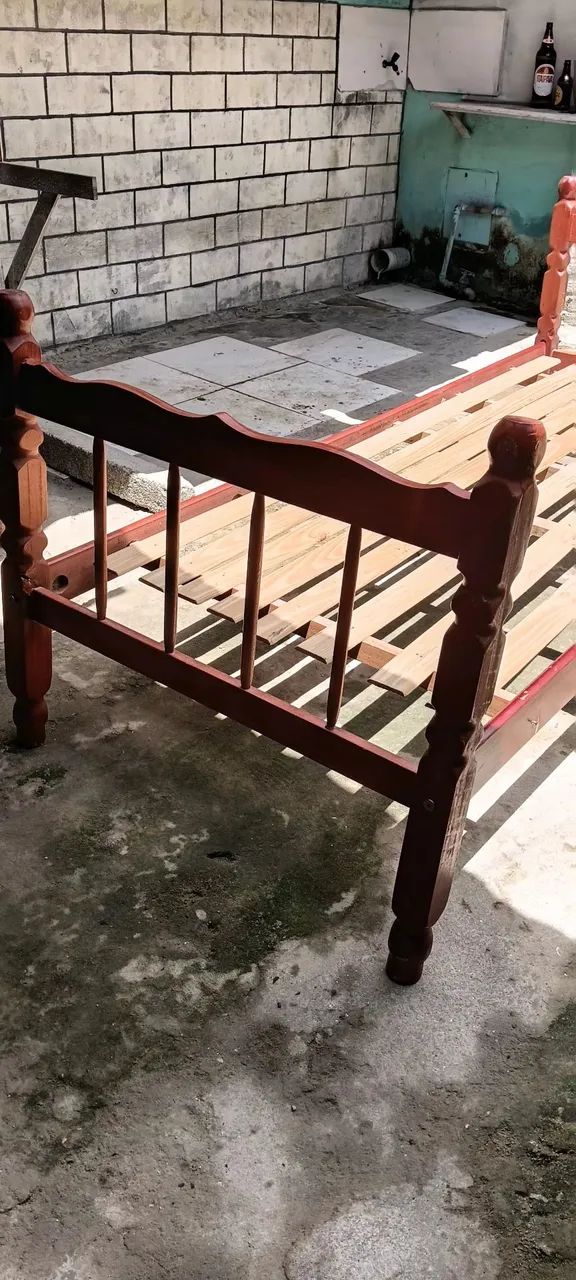 Cama solteiro madeira com colchão  - Foto 2