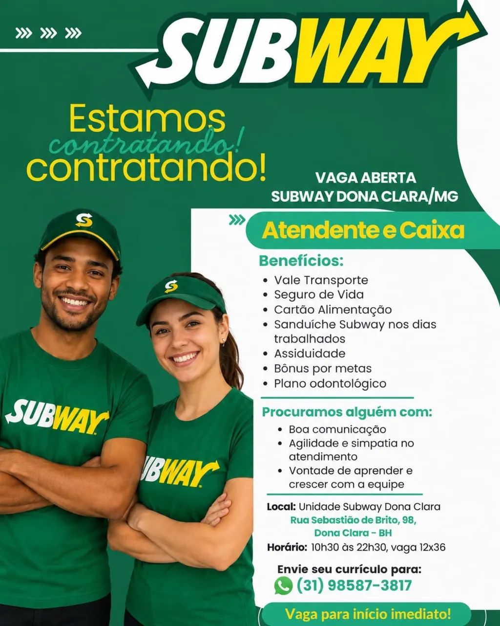 LOJA SUBWAY DONA CLARA