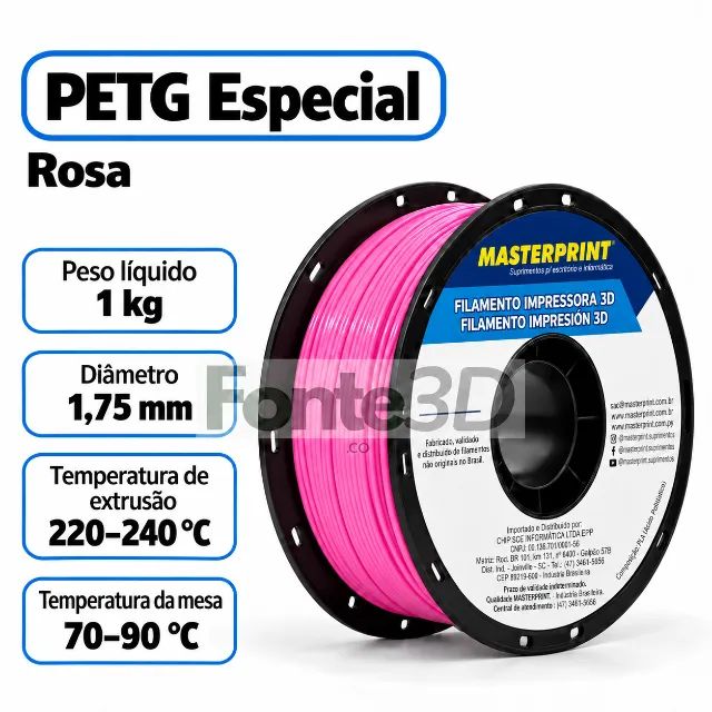 Filamento Petg Rosa - 1 Kg Masterprint - Foto 3