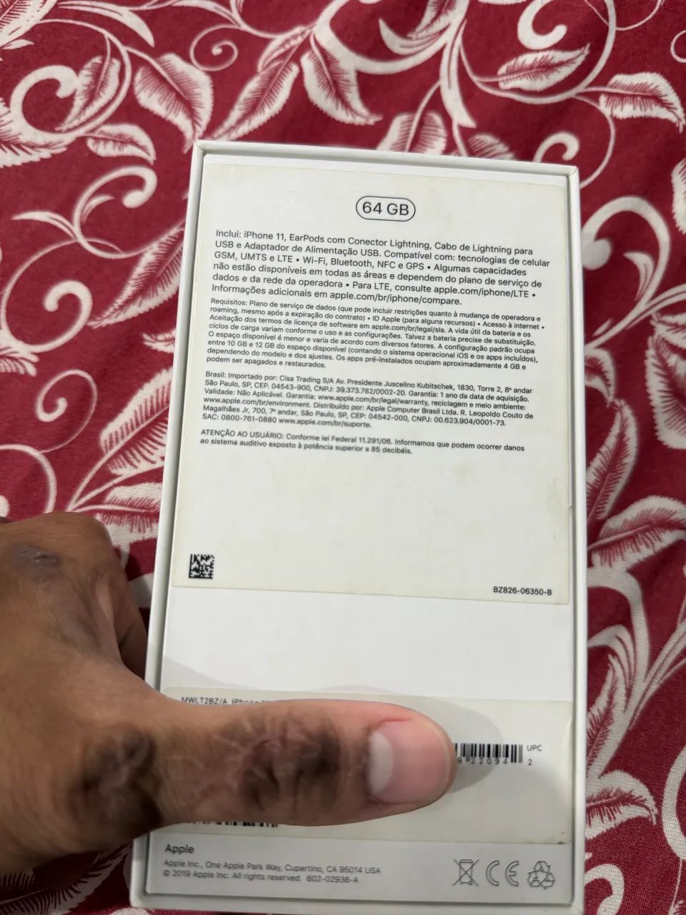 Caixa do iPhone 11 preto 64gb - Foto 4