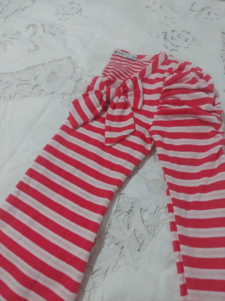Blusa Listrada  Infantil com Detalhe em Laço  - Foto 5