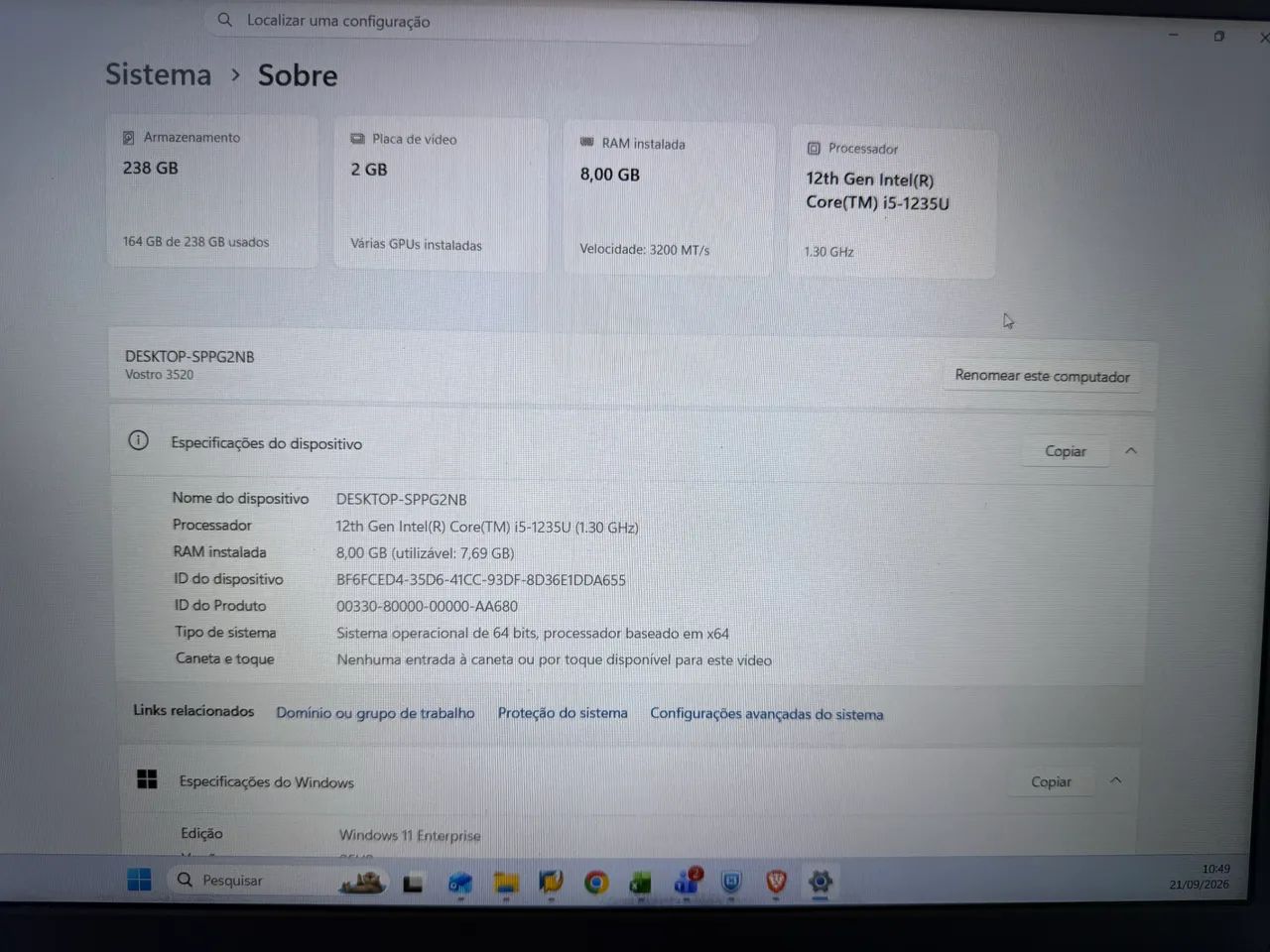 Notebook Dell Vostro 3520 - Foto 3