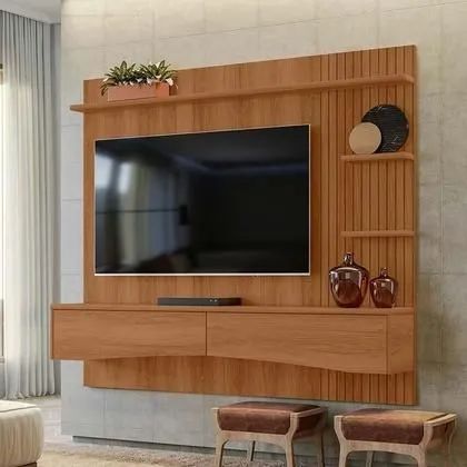 Painel Para TV 65 Polegadas 180cm Europa Lukaliam Jequitiba Ripado