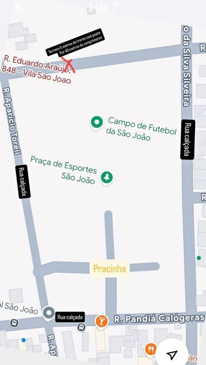 Vendo terreno 5x40 