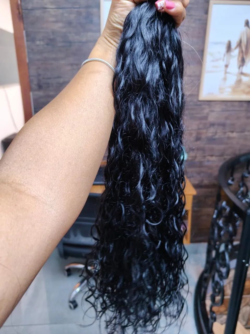 Cabelo brasileiro cortado da cabeça 55 cetrimento com procedência nota  - Foto 3