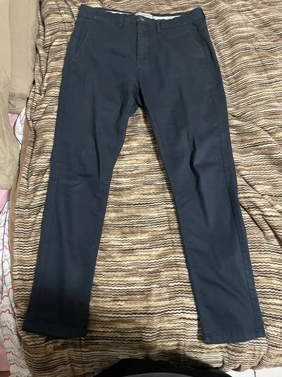 Calça social 44 azul masculina - Foto 2