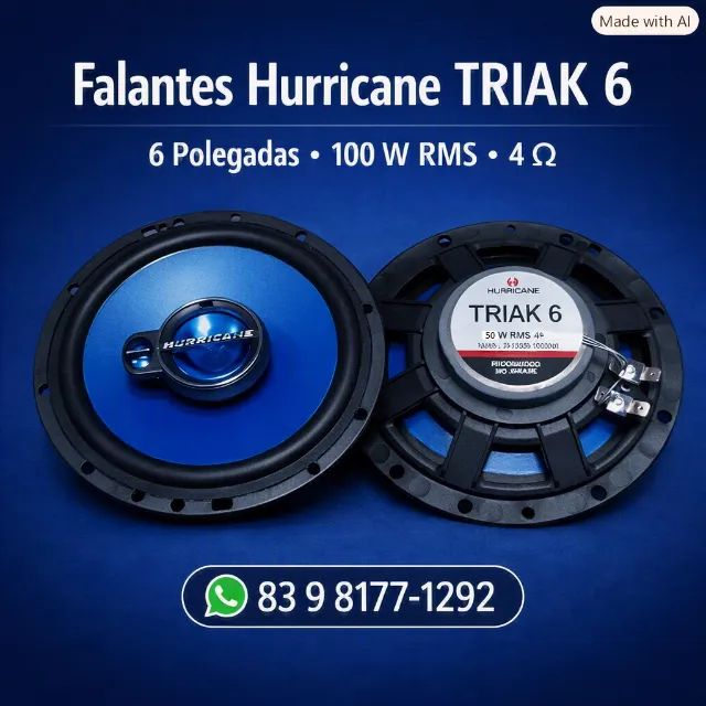 Par Fones 6' Polegadas 100W