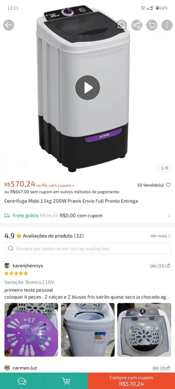 Centrífuga de roupa - Foto 2