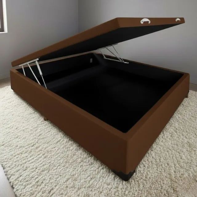 Base Box Casal Baú  Novo!!  Pronta Entrega!! - Foto 4