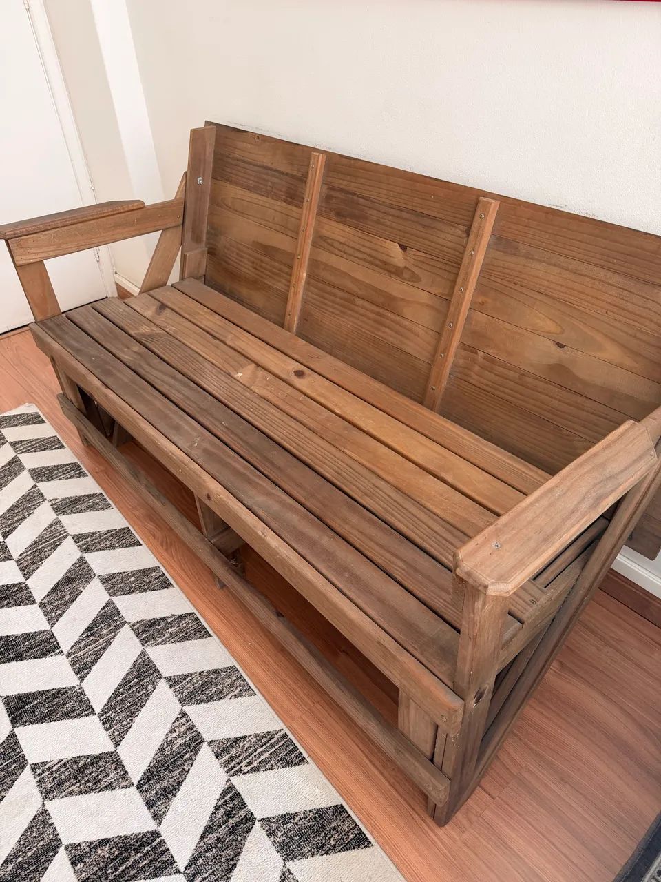 Banco da Roça 2 em 1 - Sofá e Mesa | Completo com Futon e almofadas - Foto 3
