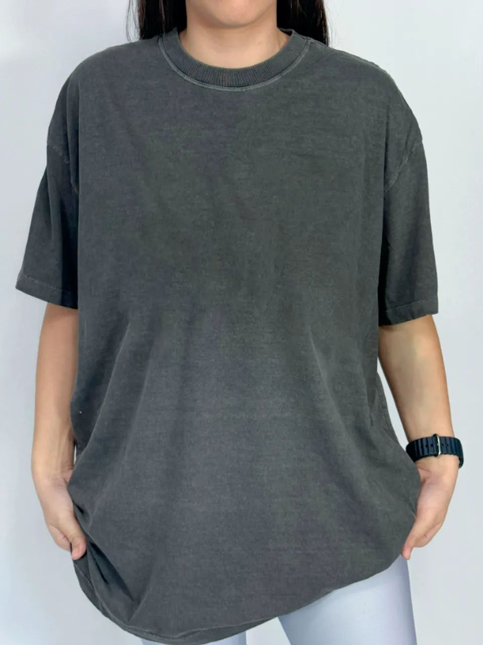 17 Camisetas Lisa Premium Chumbo Estonada