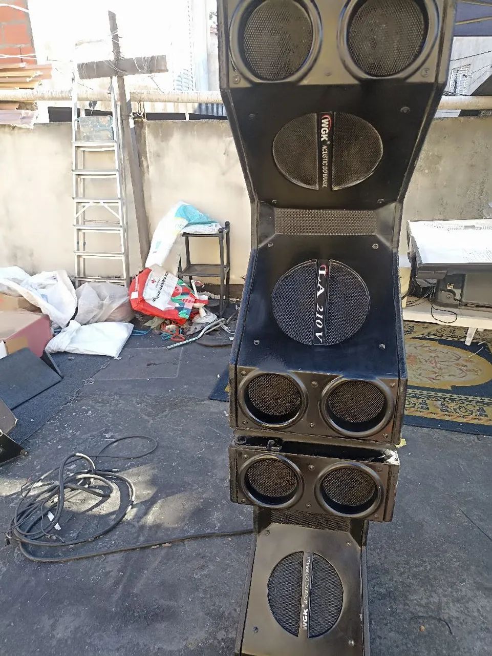 :Kit 4 Caixas Line Array WGK LA 210 Completo - 3 Drivers Oversound Por Caixa! - Foto 3
