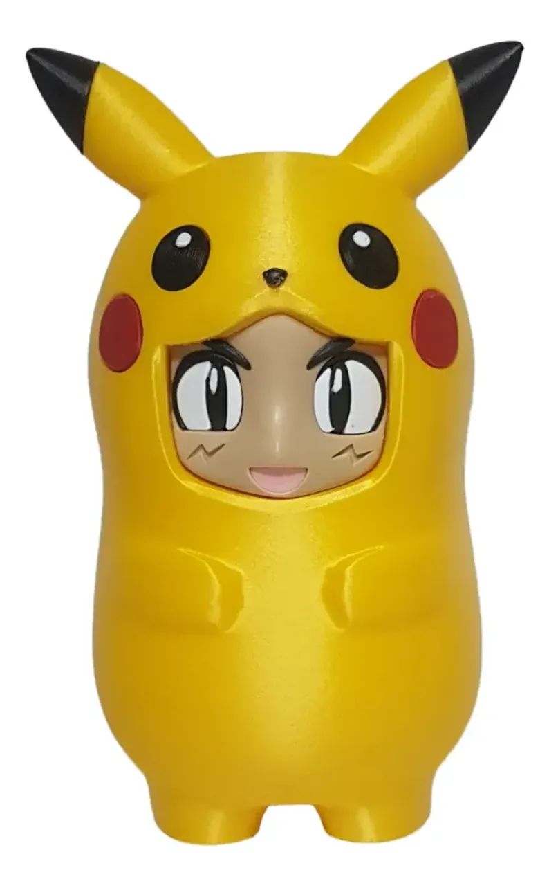 Boneco Decorativo Colecionavel Ash Pikachu Pokémon