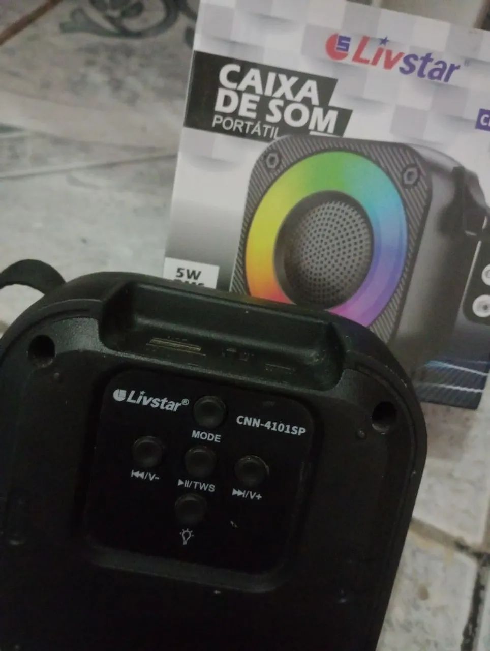 Caixa de som Bluetooth portátil Caixinha de som Bluetooth com led - Foto 3
