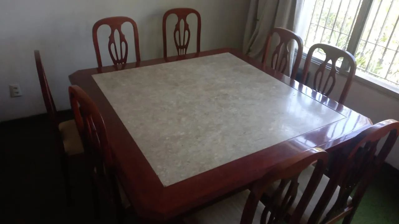 Jogo de jantar 8 lugares madeira  - Foto 2