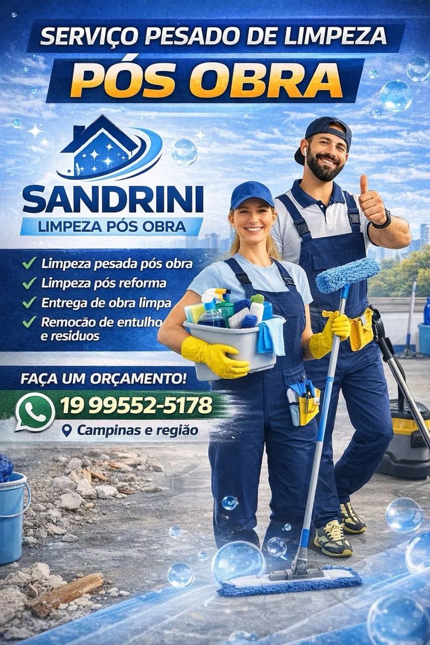 Limpeza profissional e pós obra