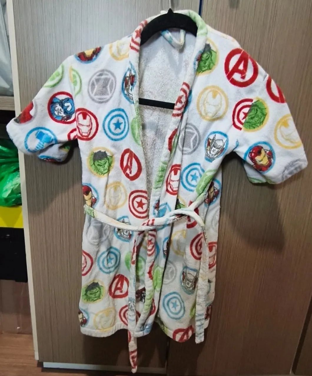 Roupão Infantil Avengers Marvel (Banho, Praia e Piscina) - Tamanho 7/8