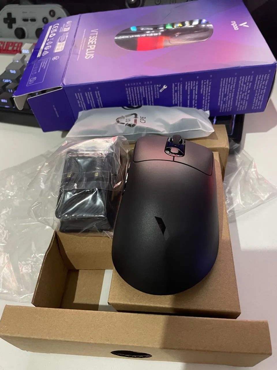 Mouse Rappo VT3 + base de carregamento
