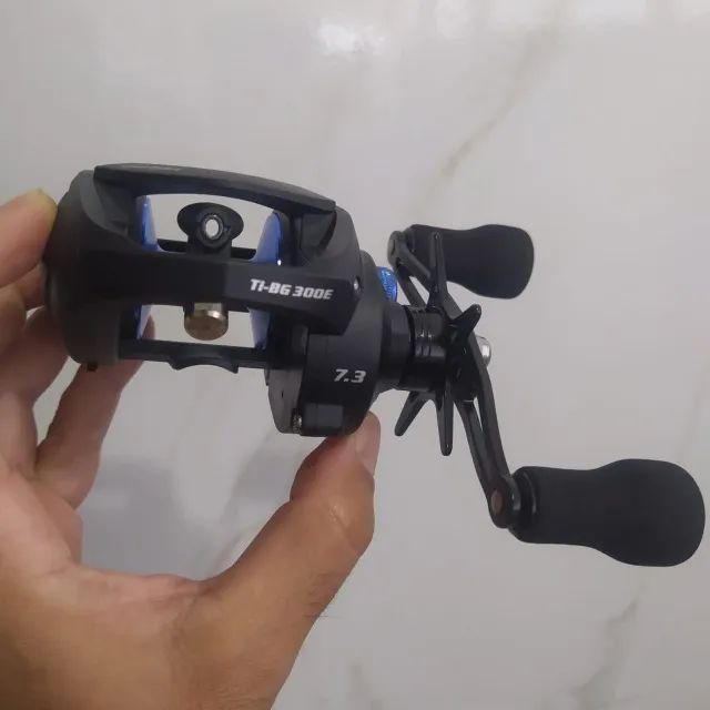 Carretilha Tigon BG 300 (Big Game) drag 13kg lado esquerdo (nova na caixa) - Foto 5