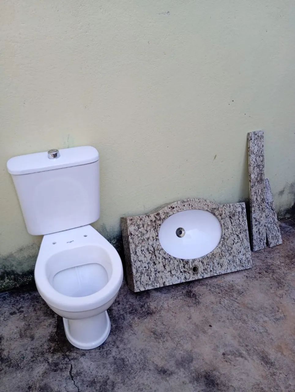 Toilet and sink countertop