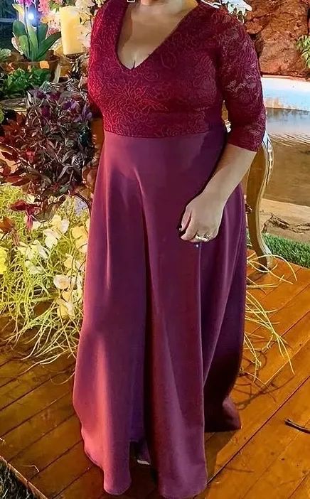 Vestido para festa plus 